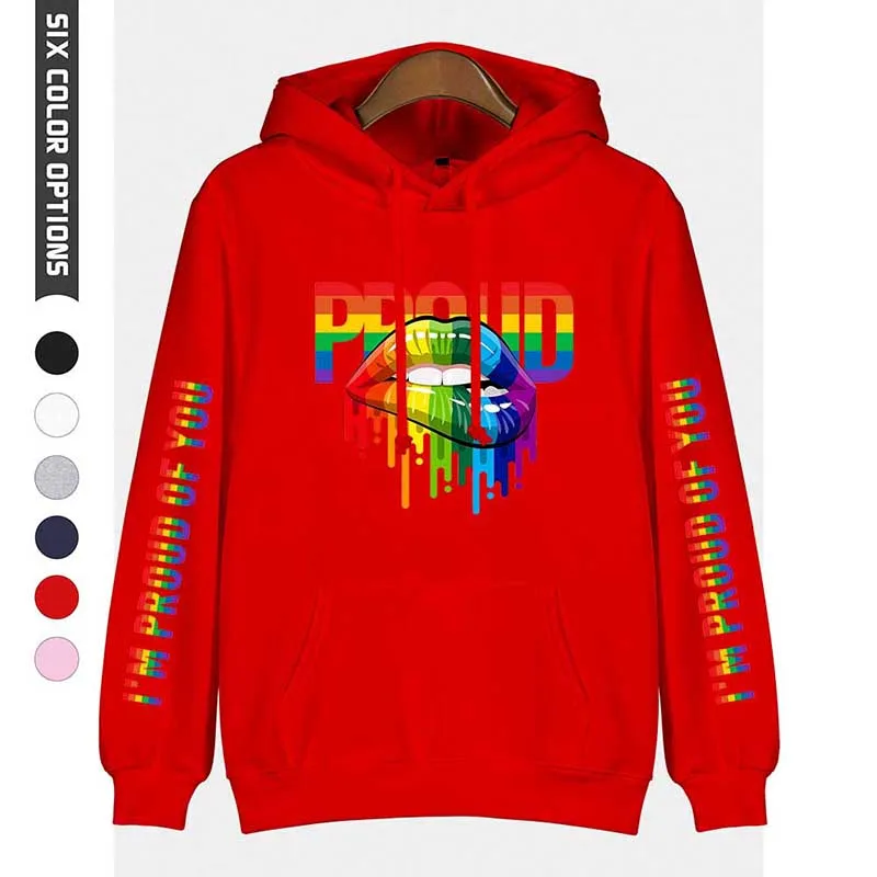 

High Quality LGBT Lesbians Gays Hoodies Sweatshirts Autumn Winter Men Women Pullovers Harajuku Hoodie Tops Rainbow Oversized