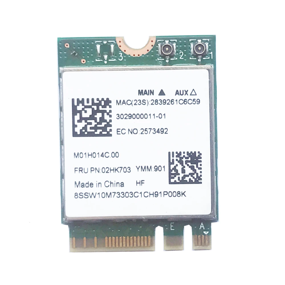 

RTL8822CE 802.11AC WiFi+BT 5.0 NGFF FRU 02HK703 wireless netowrk card For Lenovo E460 E465 E470 E475 E560 E570