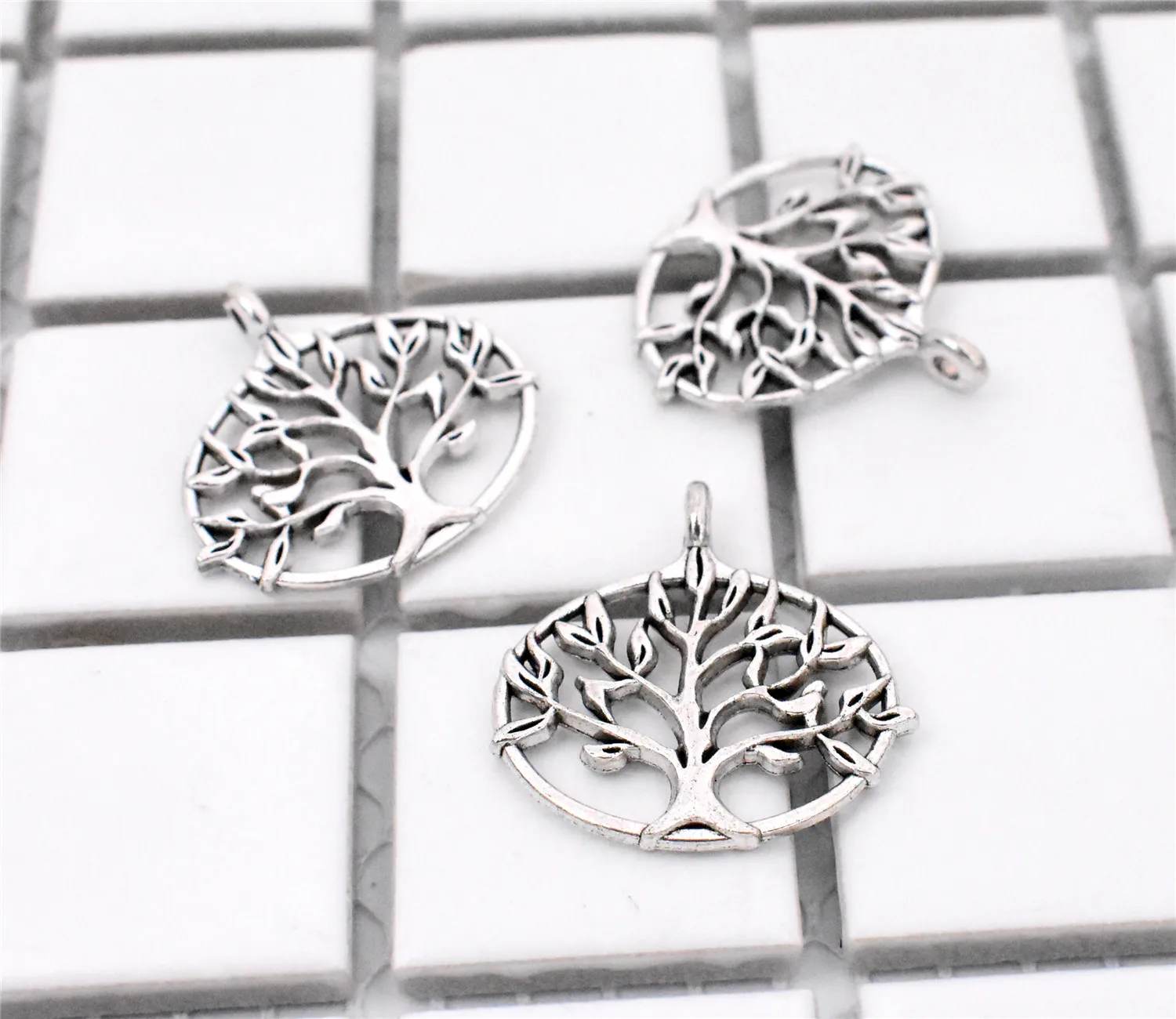 

10 шт./лот 27x26 мм Античное посеребренное дерево, подвеска «сделай сам», ювелирные аксессуары ручной работы