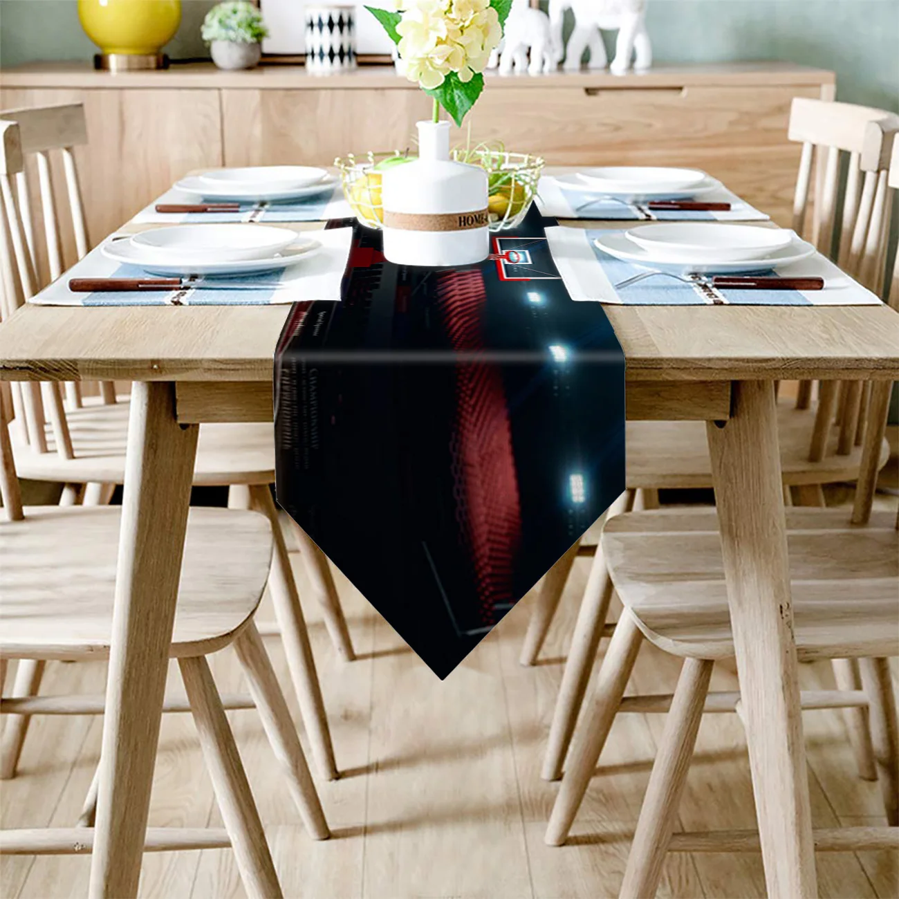 Современная настольная дорожка для баскетбольной площадки с принтом свадебной