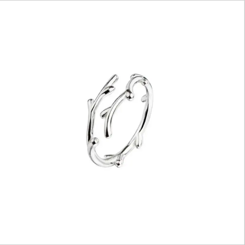 

Cuteeco Simple Copper Opening Adjustable Rings for Women Natural Style Sweet Wavy Women's Ring Birthday Gift To Girlfriend