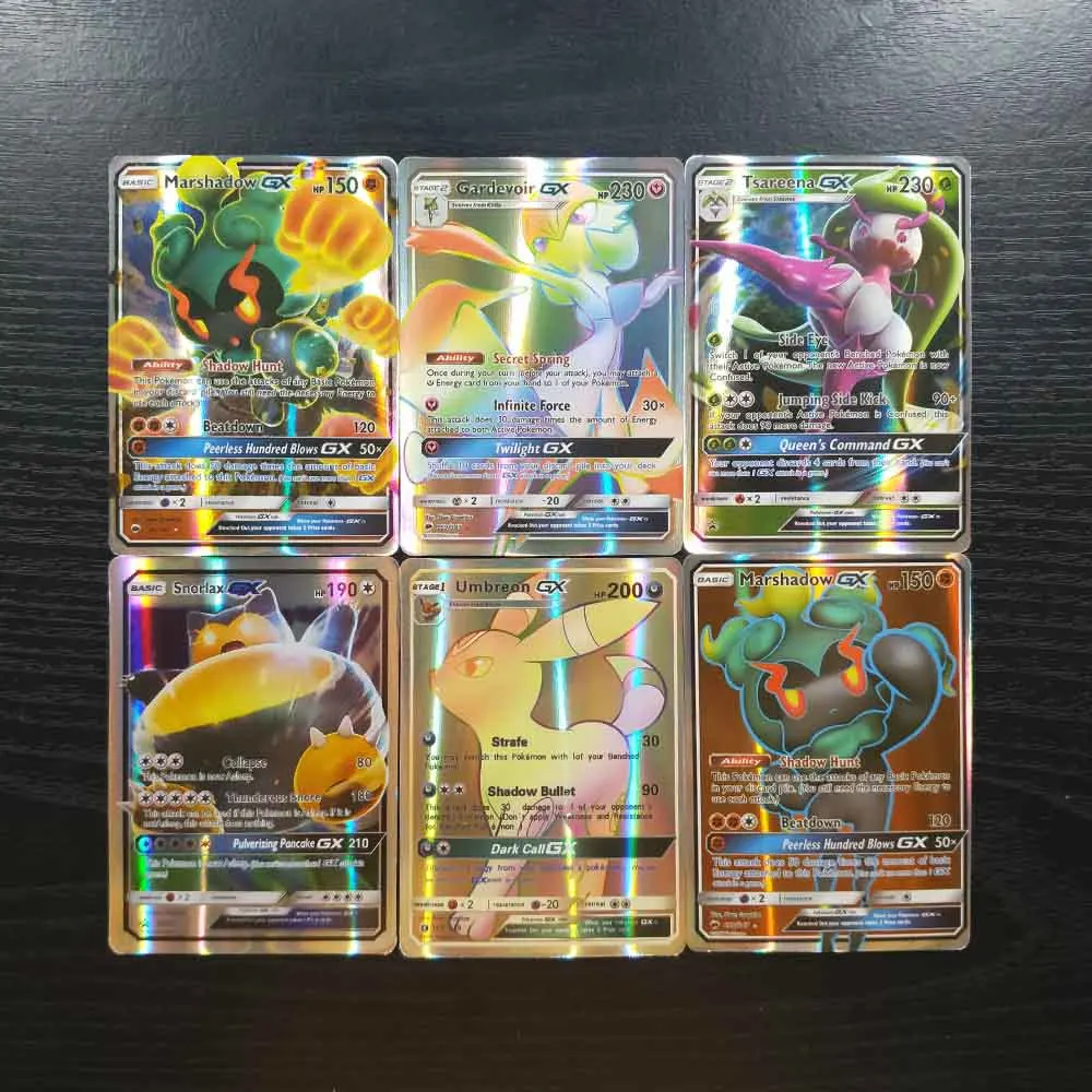 Pokemon Flash Cards 120 шт. 109 GX 11 тренировочная коллекция битва сияющая карточная
