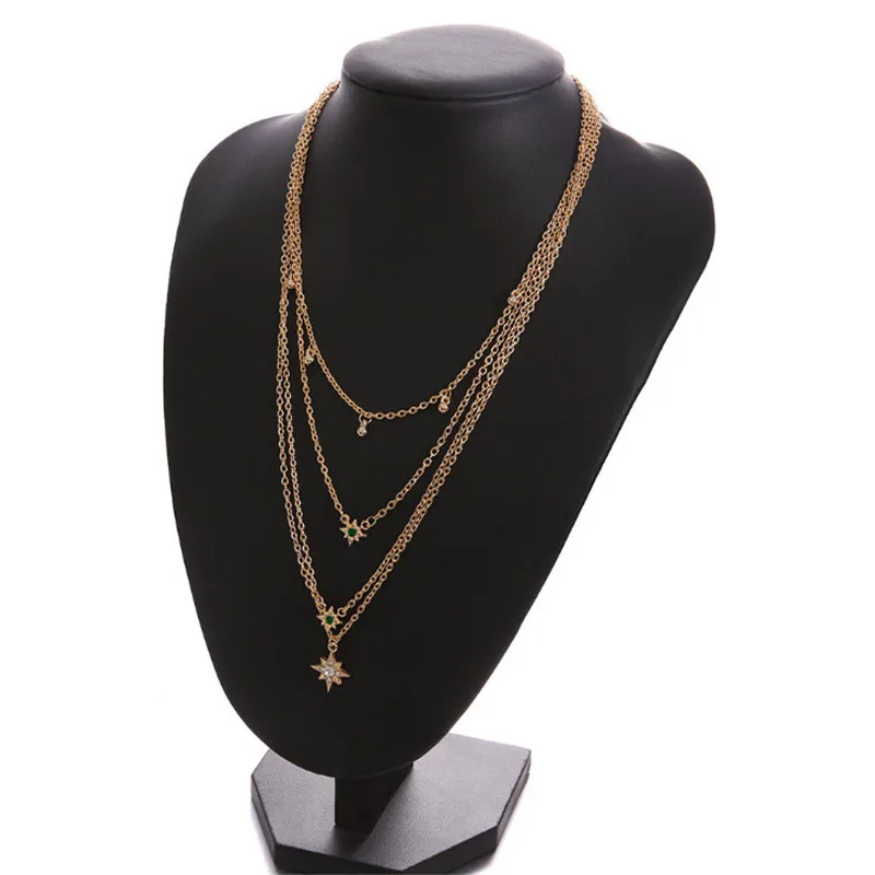 

Temperament Multilayer Sun Bell Pendant Necklace Jewelry Accessories 2021