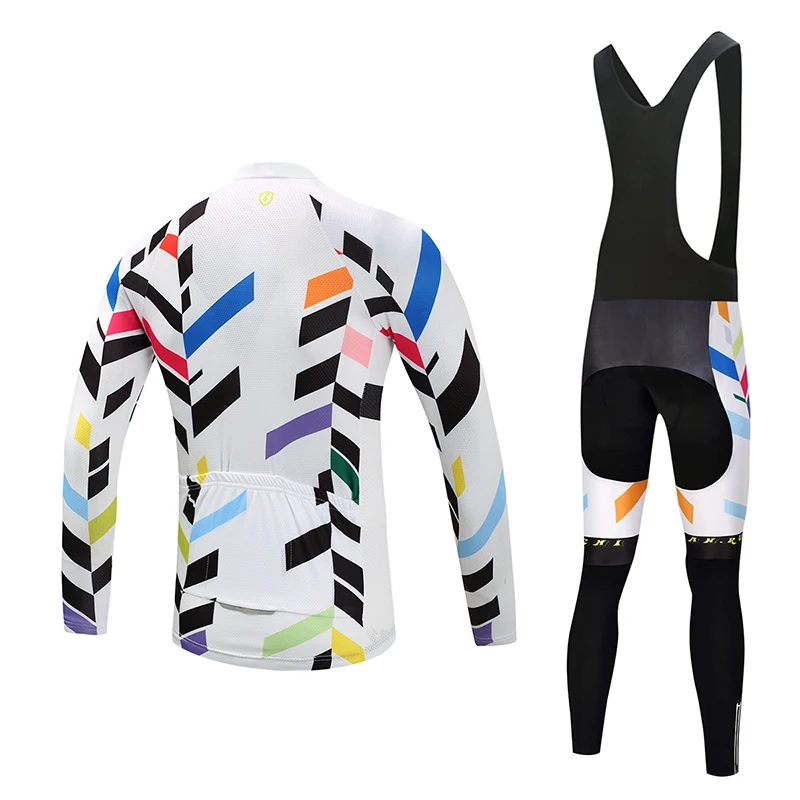 Мужские велосипедные комплекты с длинным рукавом спортивные футболки