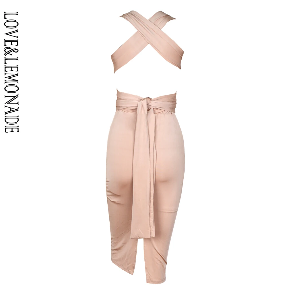 Женское платье на бретельках LOVE & LEMONADE раздельное Платье До Колена модель LM80916|tb