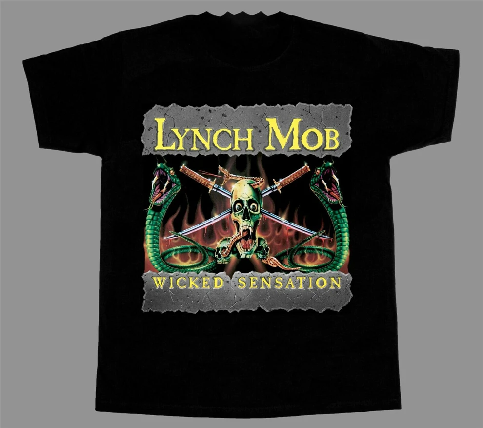 Новая Черная футболка с коротким рукавом Lynch Mob Wicked Sensation летняя стильная