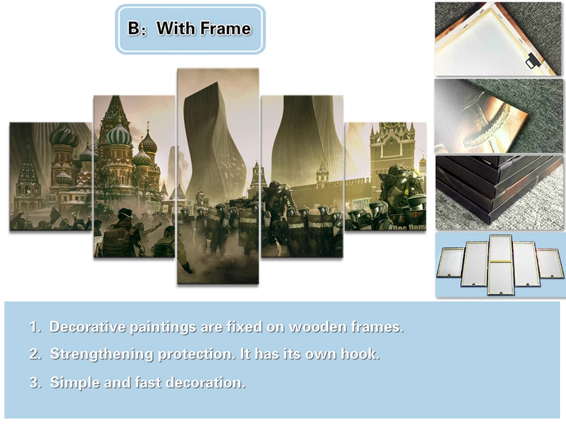 5 шт. декоративная живопись постер игра домашняя роспись Deus Ex-Human разделенная