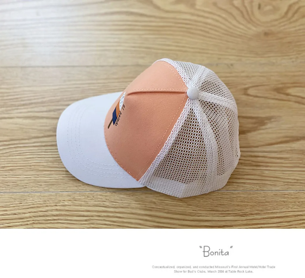 

Children Cartoon Letter Cap Sunhat Eaves Baseball Cap Protection Hat for Girls Boys