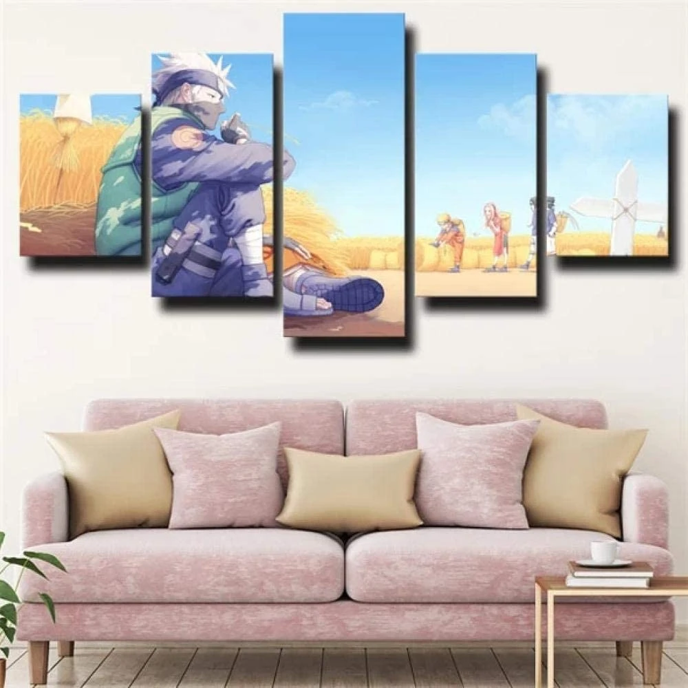 

5 Pieces Canvas Arts Fantasy Anime Manga Ninja Figure Kakashi Posters Painting Living Room Wall Picture Print Bedroom Home Decor