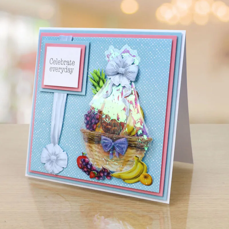 Корзина с животными автомобильный венок бантом для еды металлические вырубки