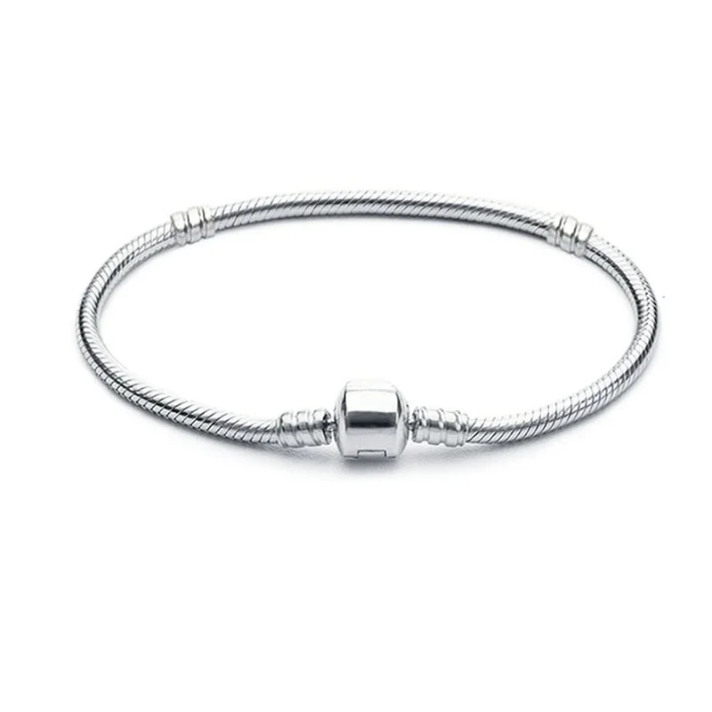 3 мм Шарм Fit Pandora амулеты Серебро 925 оригинальный браслет ювелирные изделия Berloque