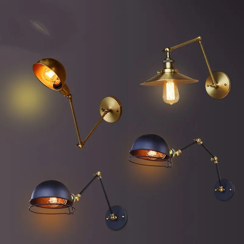 Светильник для ванной комнаты в стиле лофт деревянное украшение спальни