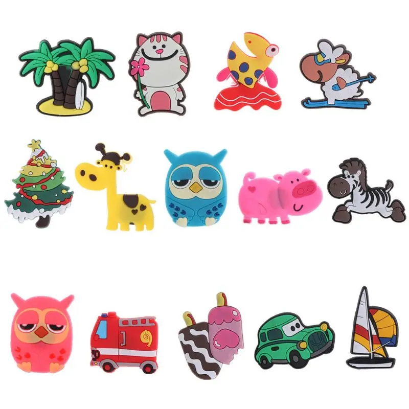 Силиконовые Мультяшные магниты на холодильник с изображением животных белая