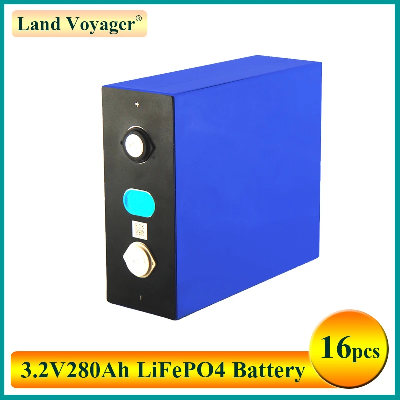 

16pcs Land Voyager 3.2V 280Ah lifepo4 battery 12V 48V Rechargeable battery pack for Electric car RV Solar Energy storage