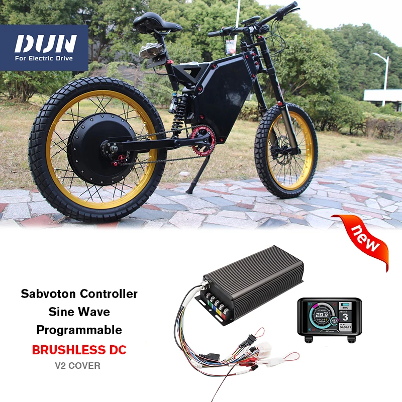 

New Cover Sabvoton Controller SVMC72150-M V2 150A Colorfull Display UKC1 Convert KIT For Electric Bicycle