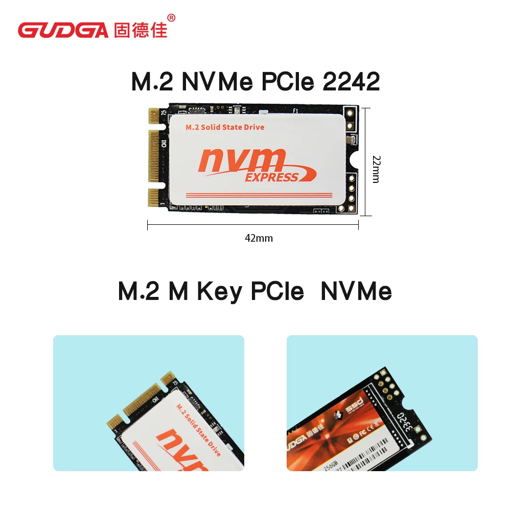 GUDGA SSD M2 NVME PCI-e сигнал Gen3.0x2 2242 128 ГБ 256 512 ТБ Внутренний твердотельный накопитель для