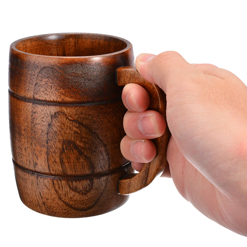 Деревянная кружка для молока и пива кофейная чашка ручной работы кружки напитков