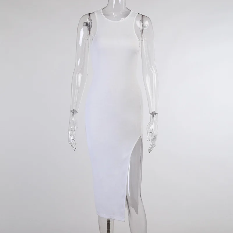 

Spring/Summer 2021 New Long Skirt Fork Tight Sleeveless Dress Women's Commuter Skirt