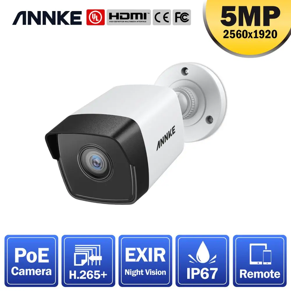 ANNKE 1X C500 5MP POE IP камера для улицы помещений защищающая от атмосферных воздействий