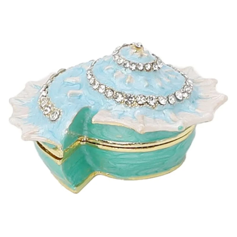 Шкатулка для ювелирных изделий в виде ракушек синего цвета креативная шкатулка