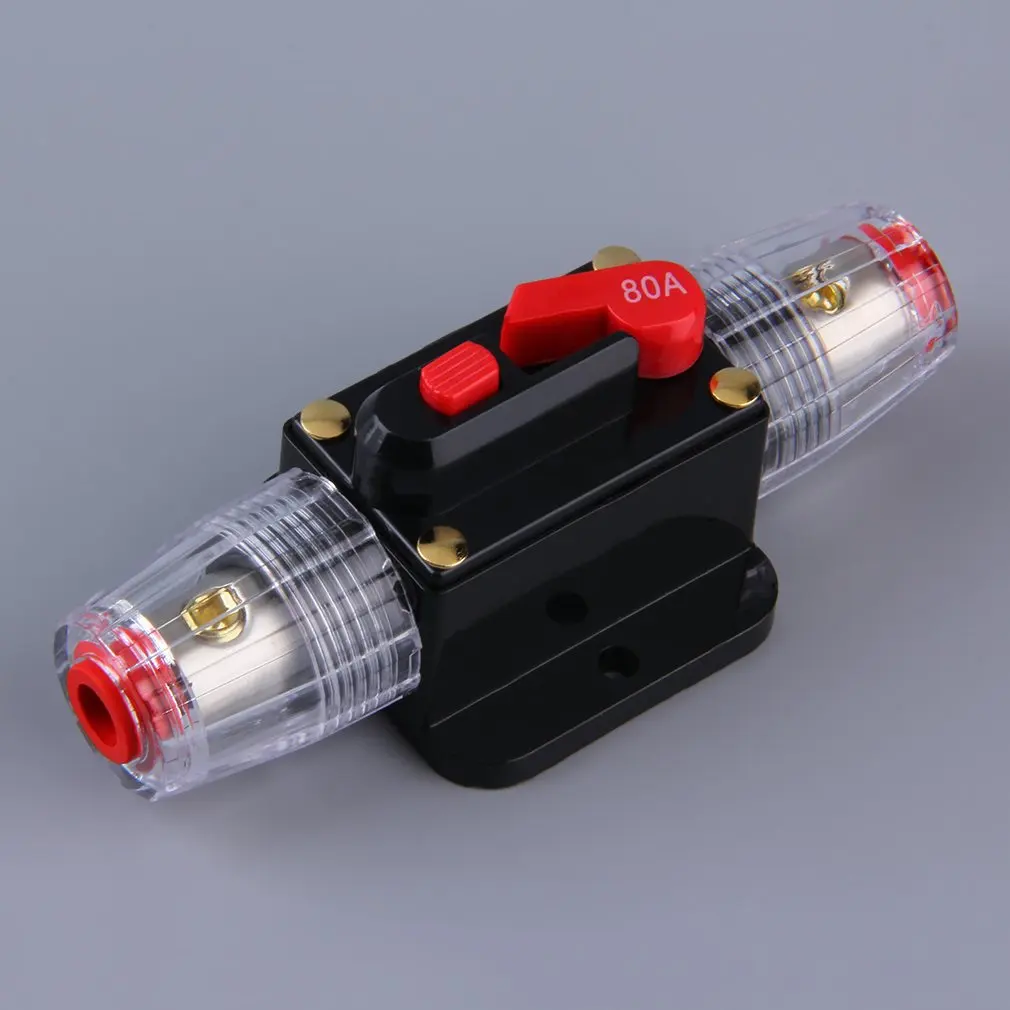 

New Arrival Car Styling Audio 80-Amp Circuit Breaker Manual Reset Switch Agu Fuse Holder high quality Hot sale