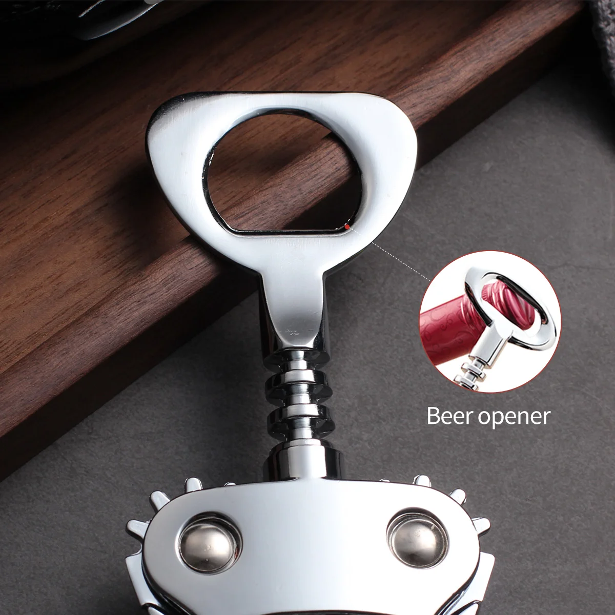 

Drincarier Wine Opener, Zinc Alloy Premium Wing Corkscrew Wine Bottle Opener with Multifunctional Bottles Opener