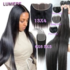 Пряди натуральных волос с застежкой, перуанские волосы с прозрачной сеткой 6x6 дюймов, 38 дюймов, 40 дюймов