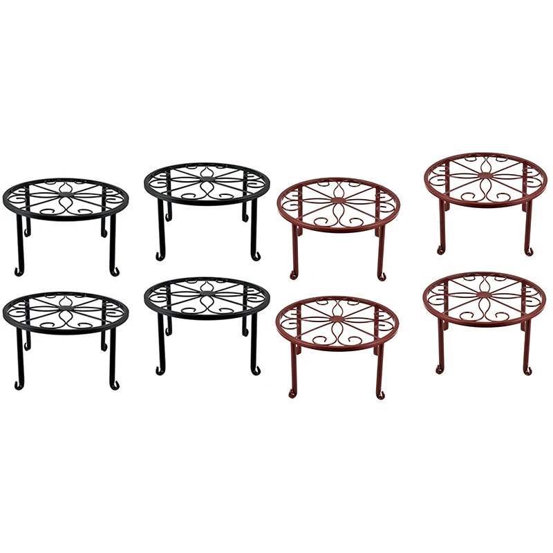 

4 Pieces of Plant Stand Indoor and Outdoor Metal Rust-Proof Plant Stand, Classic Flower Pot Stand