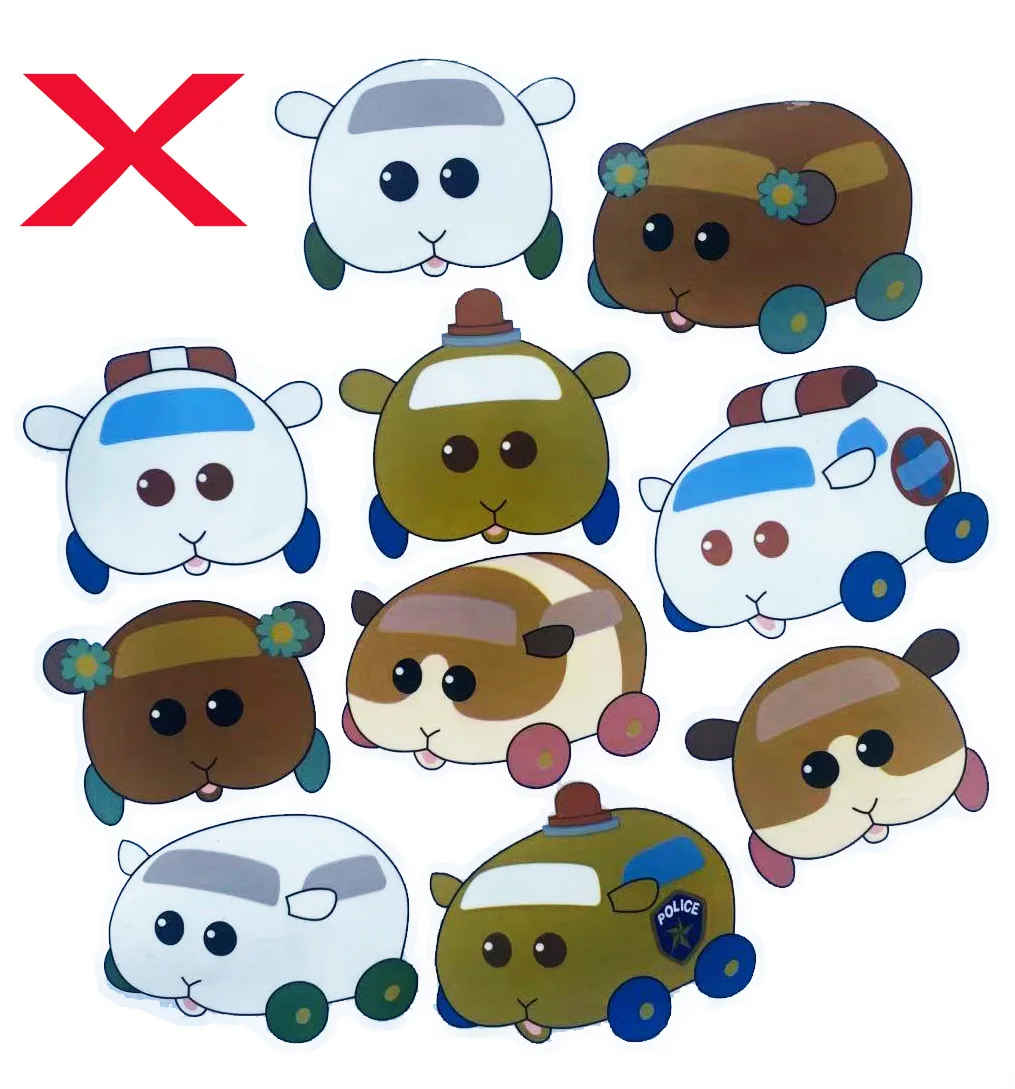 

100 sheets Anime PVC PUI PUI waterproof stickers aesthetic autocollant for kids