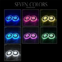 2pcs led light car cup holder mat 7 colors changing usb luminescent charging cup proof pad atmosphere water interior lamp o5r0