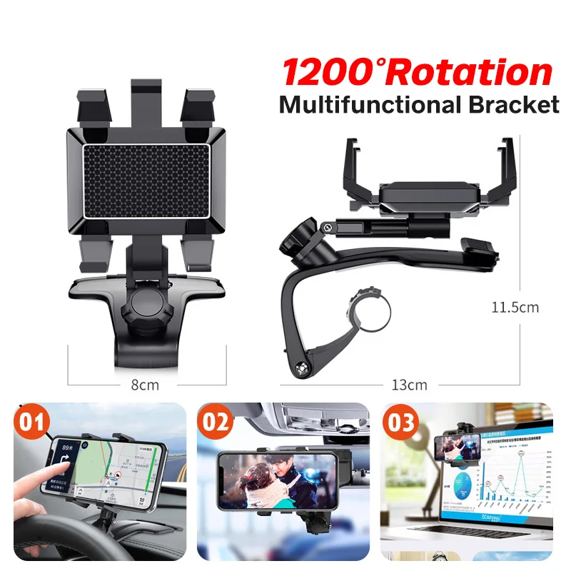 fonken phone holder in car dashboard mobile phone clips for iphone 12 11 smartphone charge stand gps holder for samsung xiaomi free global shipping