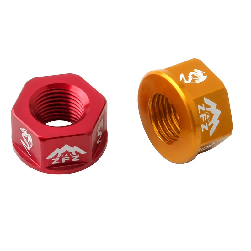 MUQZI 2pcs Bike 3/8 Hub Nut Flange Before Rear  Wheel Lock Screw Aluminum Alloy Bolt MTB  Road Bicycle
