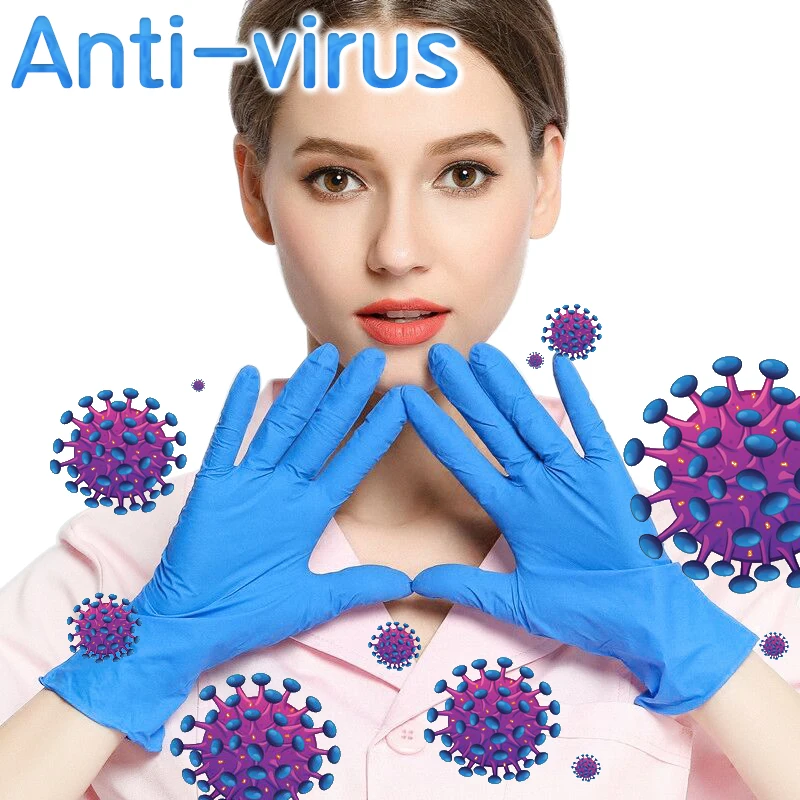 100 шт. одноразовые перчатки из нитрильного каучука|Бытовые перчатки| |