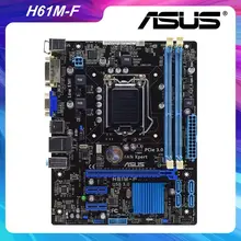 ASUS H61M-F LGA 1155 Intel H61 Desktop Motherboard Support Kit Xeon E3-1230 v2 i7-3770K Cpus DDR3 16G Memory PCIe 3.0 VGA USB2.0