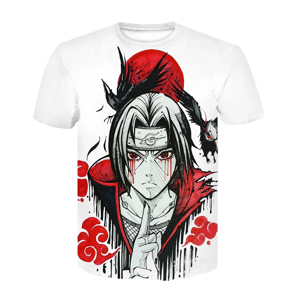 

2021 Novelty Cartoon t shirt harajuku itachi t-shirts Japanese anime 3D Print Short sleeve Casual Tops oversized t shirt S-6XL