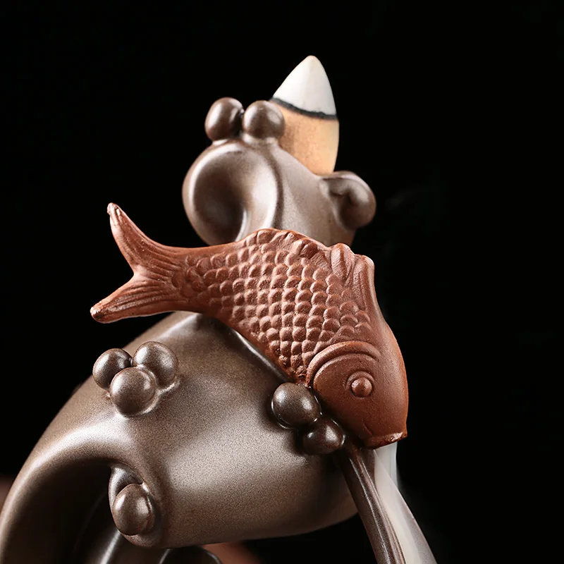 Car Backflow Incense Burner Portable Waterfall Porcelain Smell Oil Diffuser Candle Porta Incenso Home Decorations OO50XL | Дом и сад