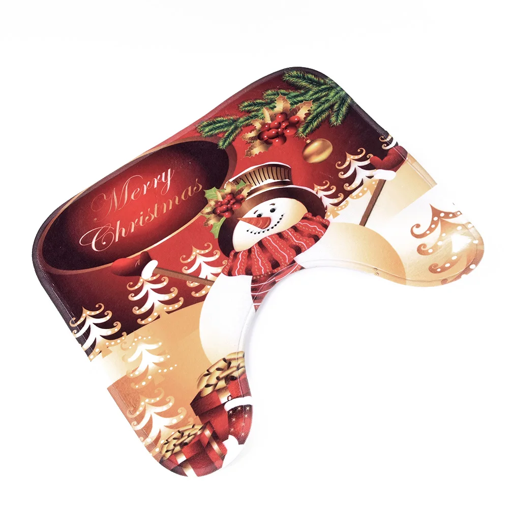 3 шт/4 шт набор полиэстер Рождественский Снеговик занавеска для душа Ванная