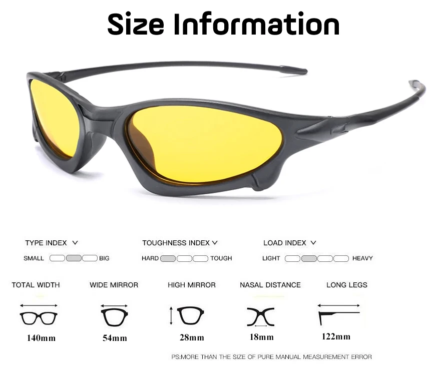 Oculosoak солнцезащитные очки ночного видения для мужчин UV400 защита ночные мужские