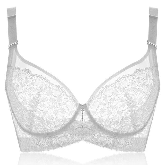Женщин 3/4 чашки косточках НЕДОПОЛНЯЮЩУЮ Кружева Вышивка бюстгальтер женское