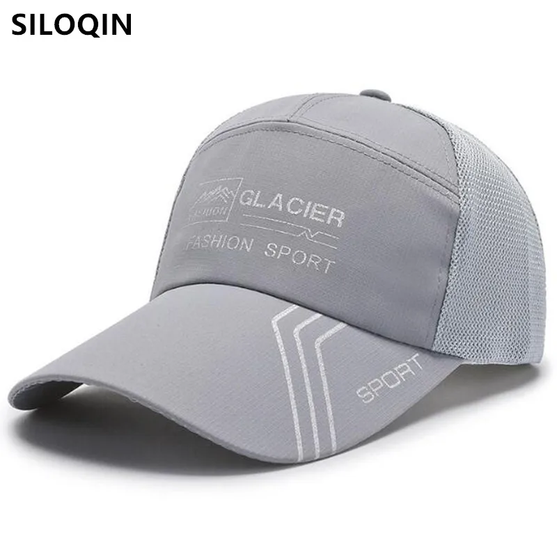 

SILOQIN Снэпбэк Кепка Новинка летняя мужская женская сетчатая Кепка дышащие бейсболки регулируемый размер Повседневная Спортивная Кепка для ...