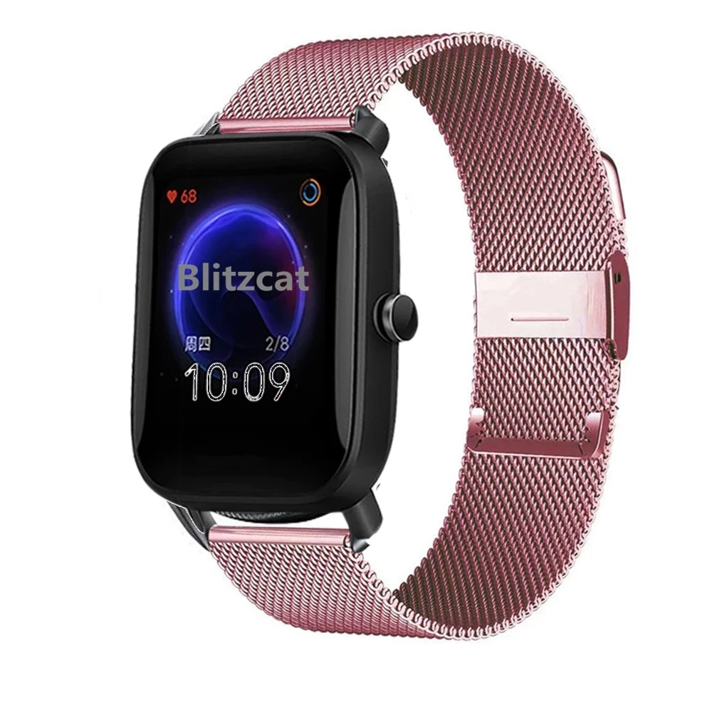 Браслет из нержавеющей стали для смарт-часов Huami Amazfit Bip S U Pro металлический