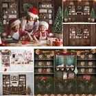 Фон для фотосъемки с изображением рождественской елки кухни коричневый деревянный Буфет праздничный Декор Портретные фоны для детской фотостудии