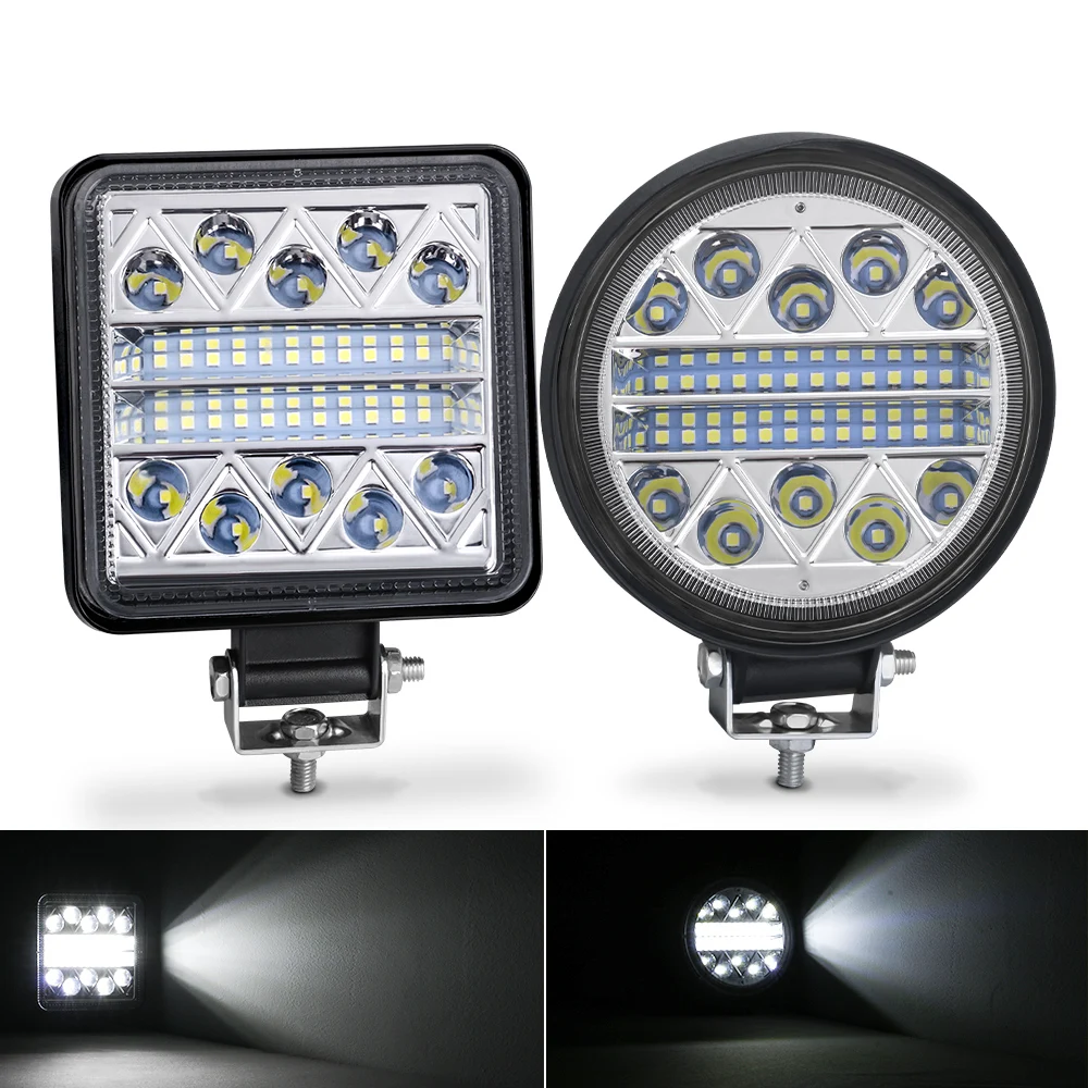 

4 inch 102W LED Light Bar/Work Light Square Spot Off Road 4x4 LED Bar For Truck SUV 4WD Boat ATV Jeep Tractor Headlights 12V 24V
