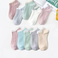 jeseca new 5pairslot mixed colors ankle socks summer sport fashion funny underwear women breathable soft cotton lingerie