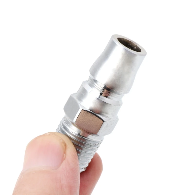 2 Pcs Pneumatic Parts Euro Air Line Hose Compressor Connector Quick Release 1/4" BSP Male Thread Coupler Fitting | Обустройство