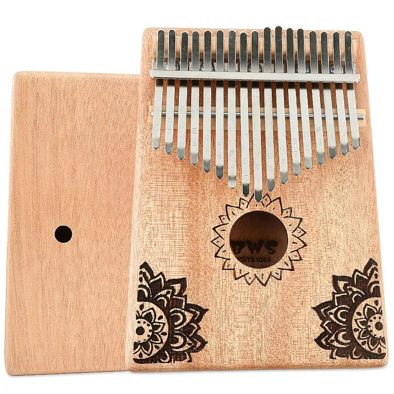 

Quality 17 Key Kalimba African Solid Wood Thumb Finger Piano Sanza Mbira Calimba Play with Guitar Wood Musical Instruments