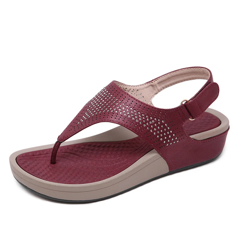 

Woman Retro Sandals Women Flip Flops Female Hook Loop Thong Beach Shoes Casual Flat Ladies Sewing Outside Sandals Summer