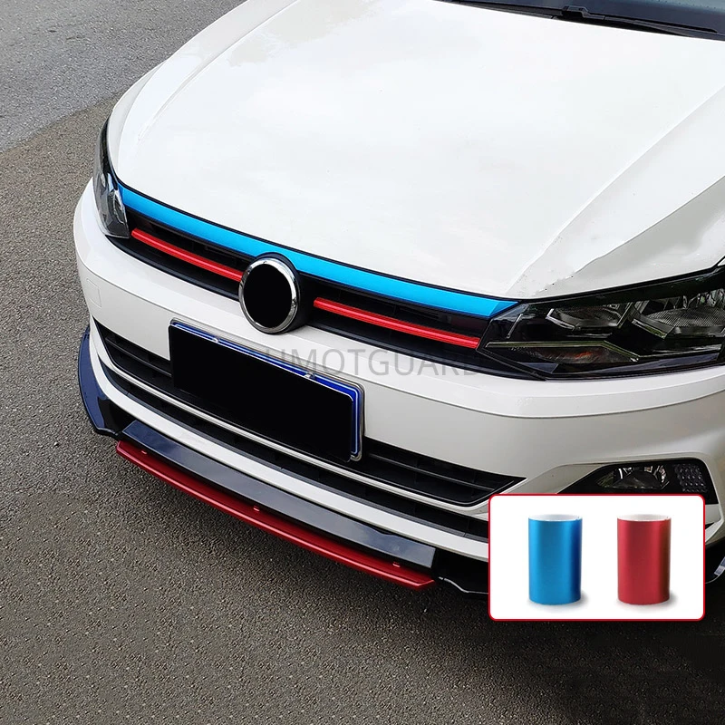 

PVC Front Grill Stripes Decals for Volkswagen VW Polo Plus 2019