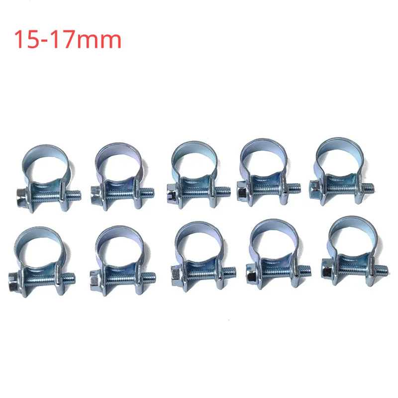

10 шт./компл. автомобильные зажимы для топливных шлангов, набор зажимов для шлангов, мини зажимы из углеродистой стали для дизельных труб