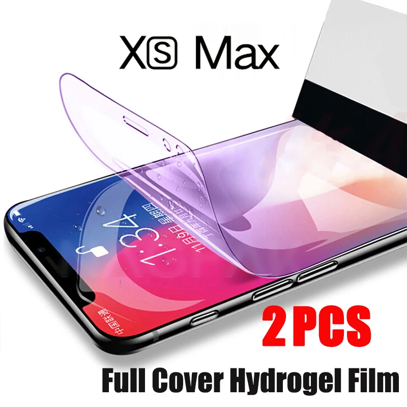 Мягкая Гидрогелевая Защитная пленка 2 шт. для Apple iPhone 13 12 11 Pro XS Max XR X 7 8 Plus SE 2020